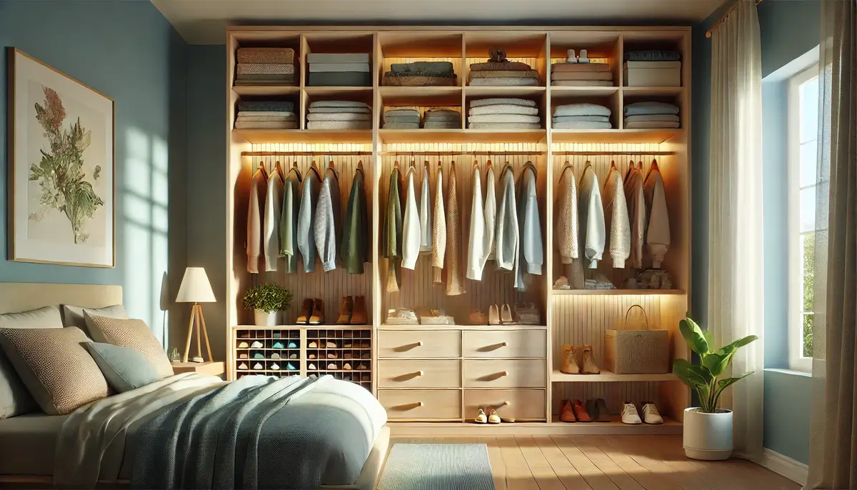 Armario organizado conforme o  Feng Shui para Guarda Roupas.
