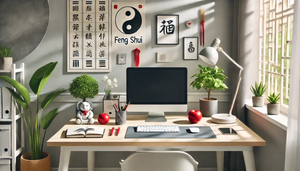 Feng Shui na mesa de trabalho: organização harmoniosa com elementos essenciais