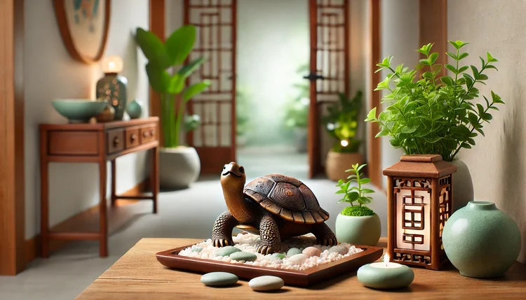 Utilizando a tartaruga no Feng Shui como um amuleto de proteção