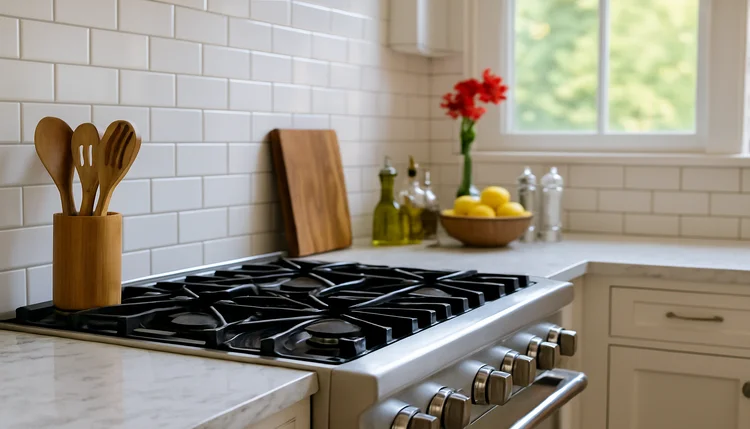 5 Erros de Feng Shui na Cozinha Que Estão Bloqueando Sua Prosperidade - Fogão Limpo e Organizado.