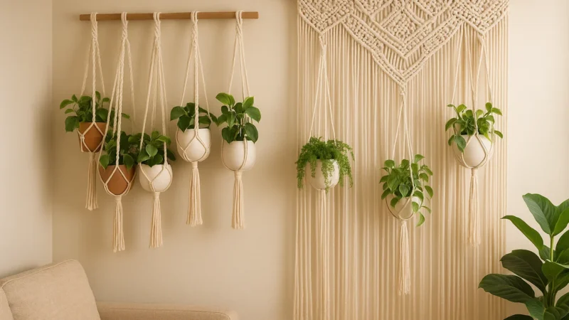 Macramê com Plantas Feng Shui: Como Harmonizar e Decorar com Intenção